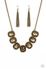 Load image into Gallery viewer, PAPARAZZI Iced Iron - Brass NECKLACES