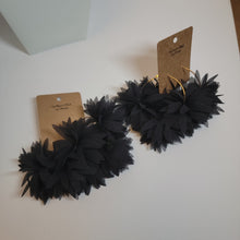 Load image into Gallery viewer, Fluffy Hoop Red Earrings
