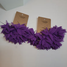 Load image into Gallery viewer, Fluffy Hoop Red Earrings
