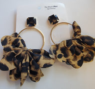 Leopard Flower Fluffy Hoops