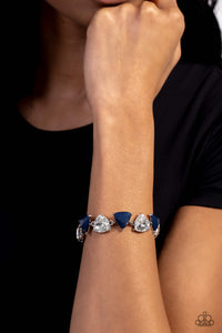 PAPARAZZI Pumped up Prisms - Blue BRACELET