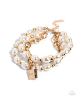 PAPARAZZI LOVE-Locked Legacy - Gold BRACELETS
