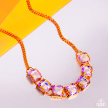 Load image into Gallery viewer, PAPARAZZI I SQUARE to Secrecy - Orange NECKLACE
