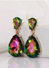 Load image into Gallery viewer, Rainbow jewel earrings
