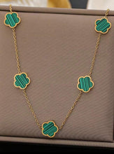 Load image into Gallery viewer, VanCleaf Clover dupe (Set) - Necklace &amp; Bracelet - Green
