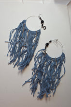 Load image into Gallery viewer, Denim Fringe Earrings

