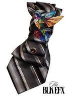 Custom Cutie 𝑻𝒊𝒆𝒔 - Black stripped w/Mosaic