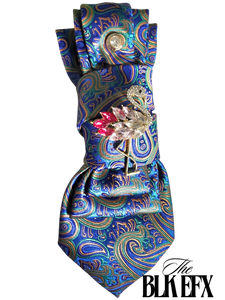 Custom Cutie 𝑻𝒊𝒆𝒔 - Blue Pink Flamingo
