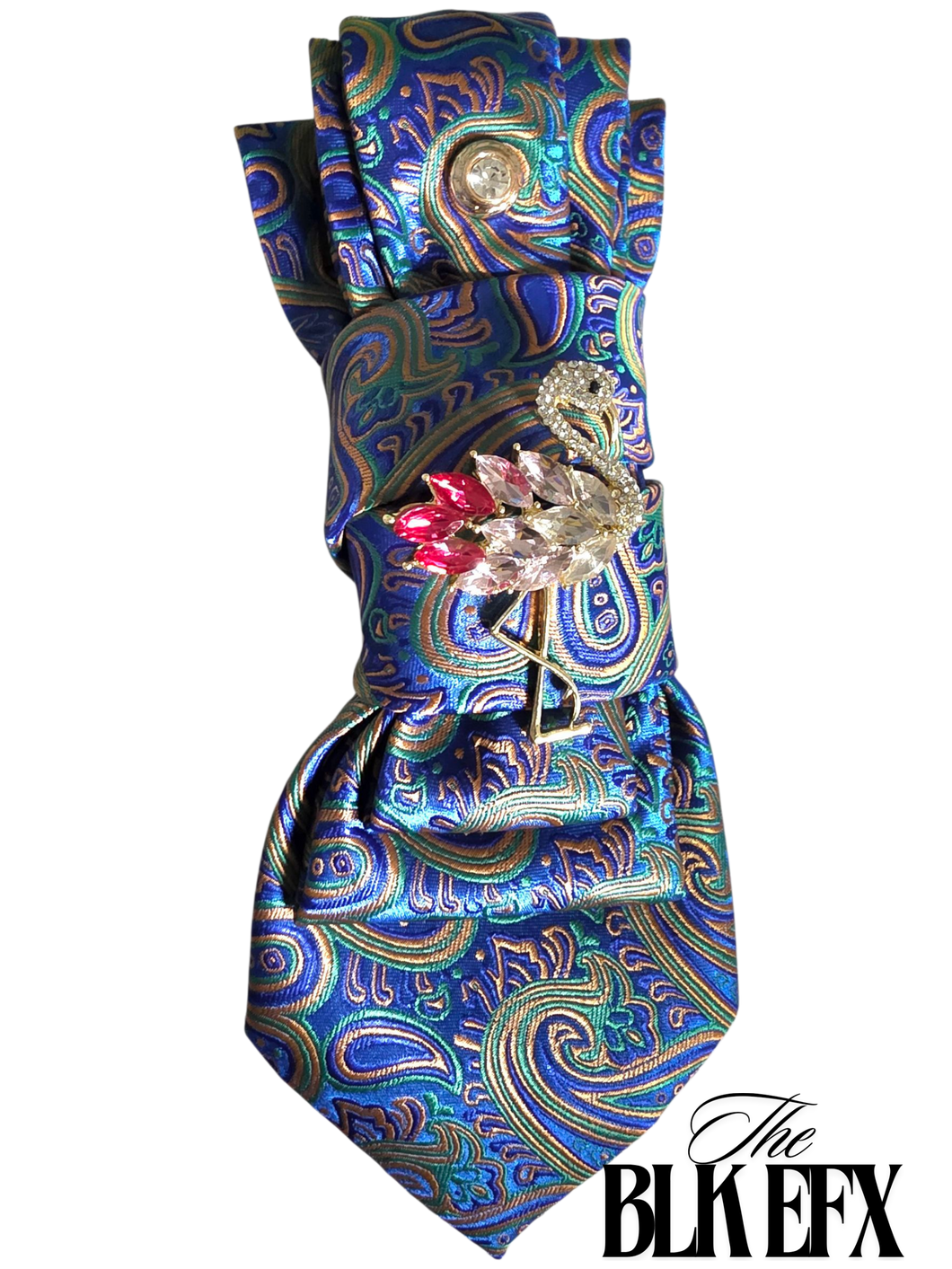 Custom Cutie 𝑻𝒊𝒆𝒔 - Blue Pink Flamingo