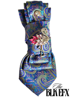 Custom Cutie 𝑻𝒊𝒆𝒔 - Blue Pink Flamingo