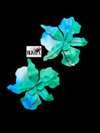 Blue / Green metal flowers
