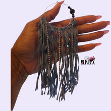Load image into Gallery viewer, Denim Fringe Earrings
