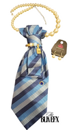 Custom Cutie 𝑻𝒊𝒆𝒔 - Blue Stripes
