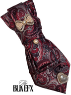 Custom Cutie 𝑻𝒊𝒆𝒔 - Paisley Red w/Bow