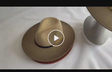 Load and play video in Gallery viewer, ((PRE-ORDER)) Purple &amp; Cream Ombre Fidora Hat
