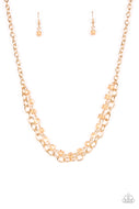 PAPARAZZI Block Party Princess - Gold Necklace