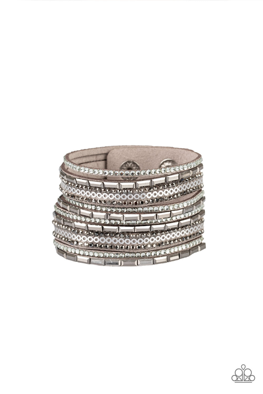 PAPARAZZI A Wait-and-SEQUIN Attitude - Silver Bracelet