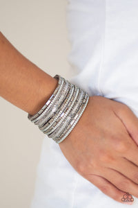 PAPARAZZI A Wait-and-SEQUIN Attitude - Silver Bracelet
