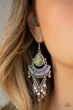 Load image into Gallery viewer, PAPARAZZI Vintage Vagabond - Green Earrings
