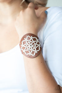 PAPARAZZI A Cross-Stitch In Time - Brown Bracelet