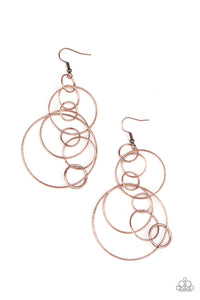 PAPARAZZI Running Circles Around You - Copper EARRINGS