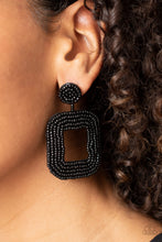 Load image into Gallery viewer, PAPARAZZI Beaded Bella - Black Earrings
