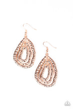 Load image into Gallery viewer, PAPARAZZI Metallic Meltdown - Rose Gold Earrings
