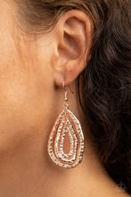 Load image into Gallery viewer, PAPARAZZI Metallic Meltdown - Rose Gold Earrings
