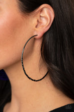 Load image into Gallery viewer, PAPARAZZI Embellished Edge - Black eARRINGS
