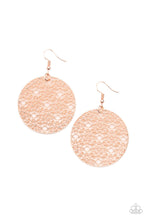 Load image into Gallery viewer, PAPARAZZI Metallic Mosaic - Rose Gold Earrings
