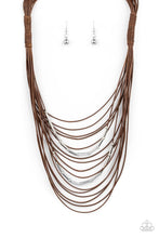 Load image into Gallery viewer, PAPARAZZI Nice CORD-ination - Brown NECKLACES
