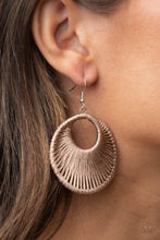 Load image into Gallery viewer, PAPARAZZI Weaving My Web - Brown EARRINGS
