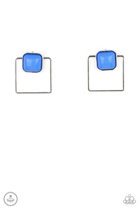 PAPARAZZI FLAIR and Square - Blue Earrings
