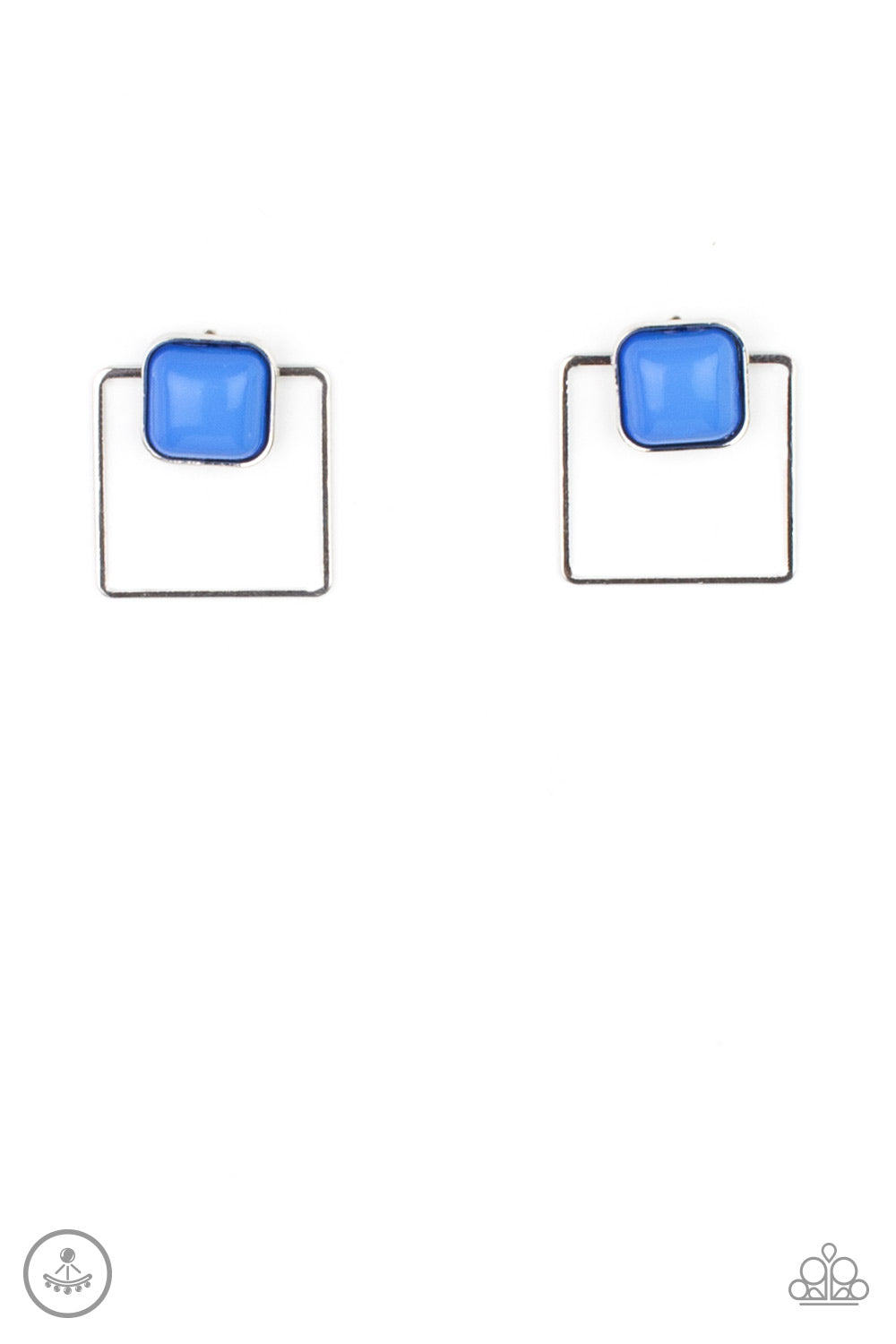 PAPARAZZI FLAIR and Square - Blue Earrings