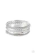 PAPARAZZI  Rattle and Roll - Silver Bracelets