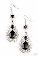 PAPARAZI Posh Pageantry - Black EARRINGS