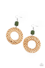 Load image into Gallery viewer, PAPARAZZI Wildly Wicker - Green EARRINGS
