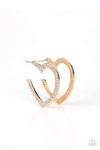 Load image into Gallery viewer, PAPARAZZI AMORE to Love - Gold EARRINGS
