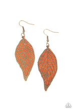 Load image into Gallery viewer, PAPARAZZI Leafy Luxury - Orange Earrings
