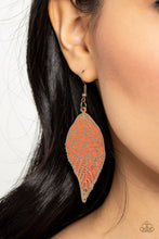 Load image into Gallery viewer, PAPARAZZI Leafy Luxury - Orange Earrings
