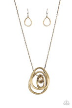 Load image into Gallery viewer, PAPARAZZI Luminous Labyrinth - Brass NECKLACE
