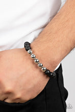 Load image into Gallery viewer, PAPARAZZI METALHEAD in the Clouds - Black BRACELET
