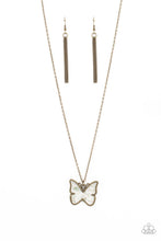 Load image into Gallery viewer, PAPARAZZI Gives Me Butterflies - Brass NECKLACE
