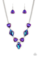 Load image into Gallery viewer, PAPARAZZI Glittering Geometrics - Purple NECKLACE
