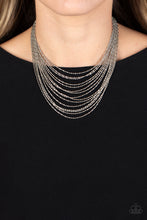 Load image into Gallery viewer, PAPARAZZI Cascading Chains - Silver NECKLACE
