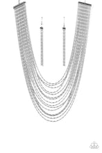 Load image into Gallery viewer, PAPARAZZI Cascading Chains - Silver NECKLACE
