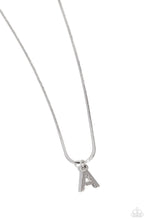 Load image into Gallery viewer, PAPARAZZI Seize the Initial - Silver - A - NECKLACES
