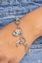 Load image into Gallery viewer, PAPARAZZI Guess Now Its INITIAL - White - K - bracelets
