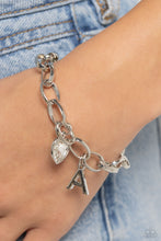 Load image into Gallery viewer, PAPARAZZI Guess Now Its INITIAL - White - A BRACELETS
