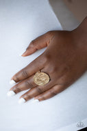 PAPARAZZI Lined Up - Gold Ring